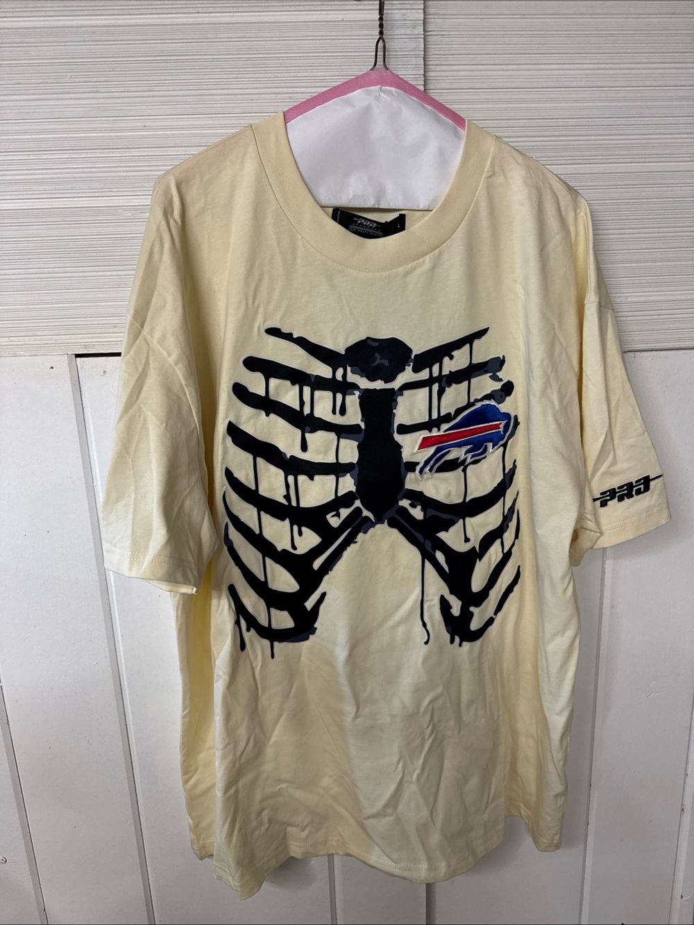 Men's Cream Nike pro standard Graphic Ribcage T-Shirt with buffalo bills